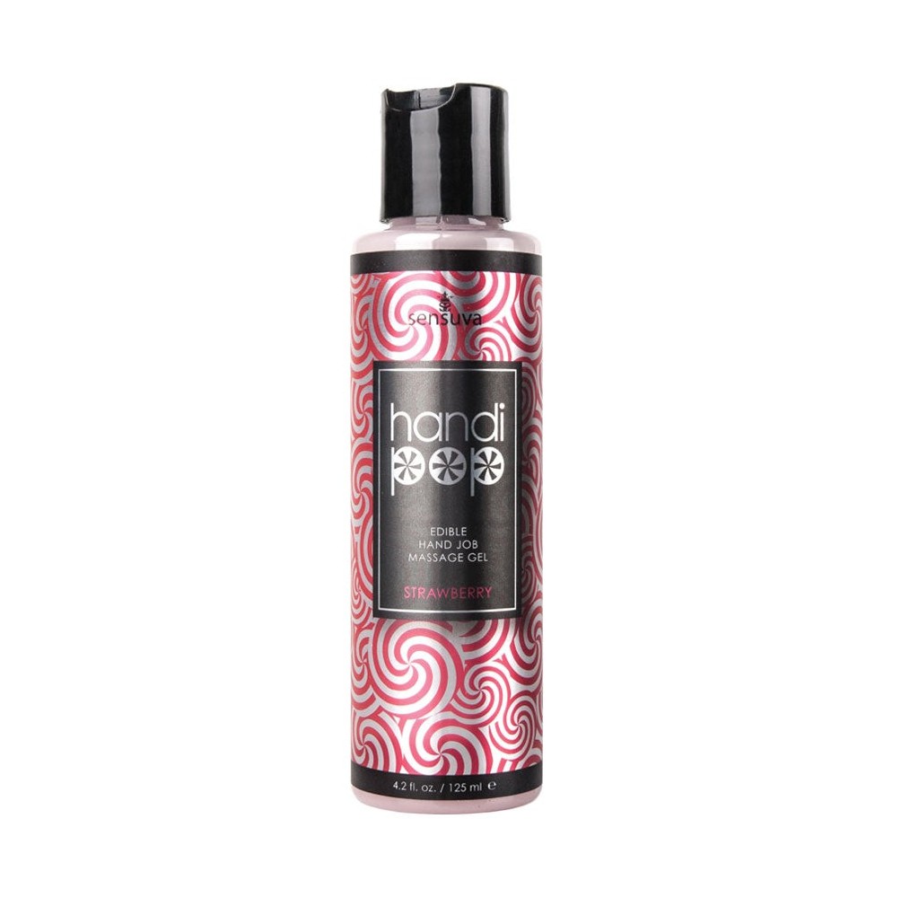 Sensuva Handi-Pop Hand Job Massage Gel-Strawberry 4.2oz